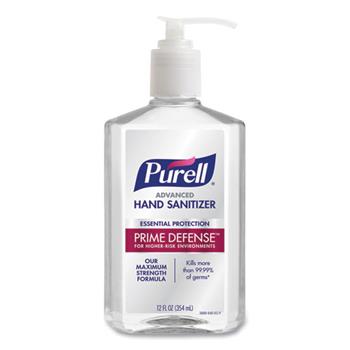 PURELL Prime Defense Advanced 85% Alcohol Gel Hand Sanitizer, 12 oz Pump Bottle