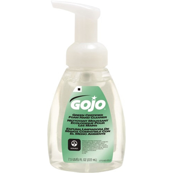 GOJO Green Certified Foam Soap, Fragrance-Free, Clear, 7.5 oz. Pump Bottle