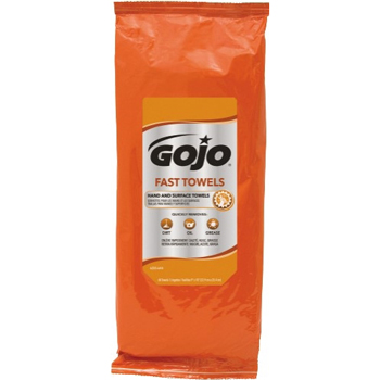 GOJO FAST TOWELS™ Hand and Surface Towels, White, 60/Tub, 6 Tubs/CT