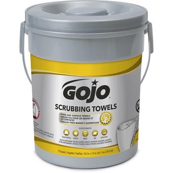 GOJO Scrubbing Towels Hand and Surface Towels, 10 1/2 x12 1/4, 72/Canister