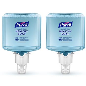 PURELL Clean Release Technology, Healthy Soap Naturally Clean Foam, 1200 mL Refill, For ES6 Automatic Dispensers, 2 Refills/Carton