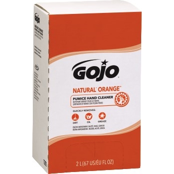 GOJO NATURAL* ORANGE™ Pumice Hand Cleaner, 2000 mL Refill for GOJO&#174; PRO™ TDX™ Dispenser, 4 Refills/Carton