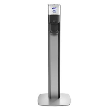 PURELL Messenger ES6 Silver Panel Floor Stand with Dispenser, Touch-Free, 1/CT
