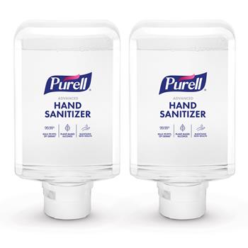 PURELL Advanced Hand Sanitizer Foam, for 1200 mL Refill ES10 Automatic Hand Sanitizer Dispenser, Clean Scent, 2 Sanitizers/Carton