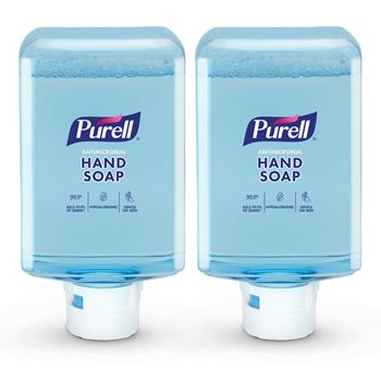 PURELL Antimicrobial Foaming Hand Soap, for 1200 mL ES10 Automatic Soap Dispenser, Light Fragrance, 2 Soaps/Carton