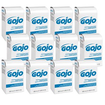 GOJO Premium Lotion Hand Soap Refill, 800 mL, Waterfall fragrance, 12 Refills/Case
