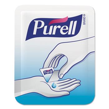 PURELL Advanced Hand Sanitizer Single Use, 1.2 mL, Packet, Clear, 125/Box, 12 Box/CT