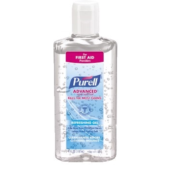 PURELL&#174; Advanced Hand Sanitizer Gel, 4 oz. Flip-Cap Bottle, 24/CT