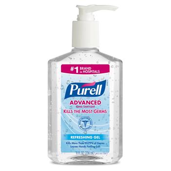PURELL Advanced Hand Sanitizer Refreshing Gel, Clean Scent, 8 fl oz Pump Bottle
