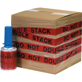 W.B. Mason Co. Goodwrappers Identi-Wrap, DO NOT DOUBLE STACk, 5&quot; x 80 Gauge x 500&#39;, Red/Black, 6/CS