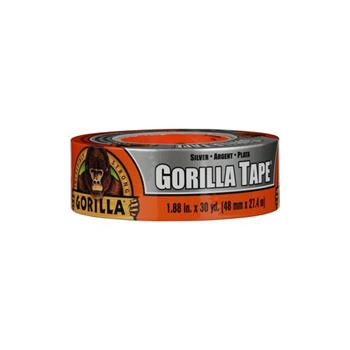 Gorilla Glue Tape, 30 yd L x 1.88 in W, Silver