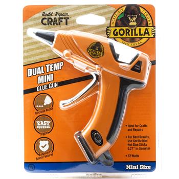 Gorilla Glue Dual Temp Mini Glue Gun, Orange/Black