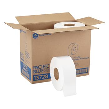 Georgia Pacific Professional JRT, Jumbo Jr. Toilet Paper, 2-ply, 9&quot; diameter, 1000&#39;, 8 Rolls/CT