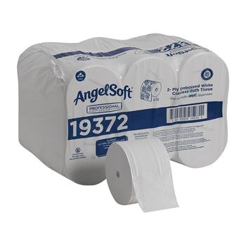 Angel Soft Compact&#174; Premium Embossed Toilet Paper, Coreless, 2-Ply, 1125 Sheets, 18 Rolls/CT