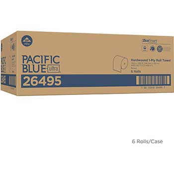 Georgia Pacific&#174; Professional Pacific Blue Ultra™ High-Capacity Recycled Paper Towel Roll, 8&quot;, Brown, 1150&#39;, 6 Rolls/CT