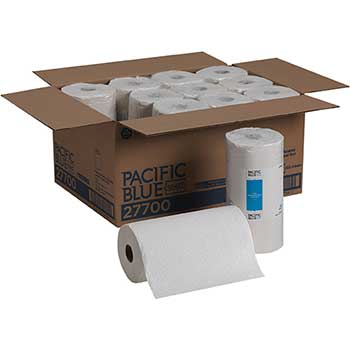 Pacific Blue Select Perforated Roll Paper Towel, 2-Ply, White, 250 Sheets, 12 Rolls/CT
