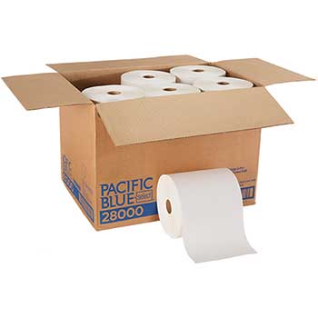 Pacific Blue Select Premium Paper Towel Roll, 2-Ply, White, 350&#39;, 12 Rolls/CT