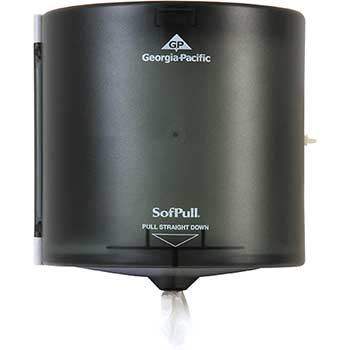 SofPull Centerpull High Capacity Paper Towel Dispenser, 10.875”W x 10.375”D x 11.469”H, Translucent Smoke