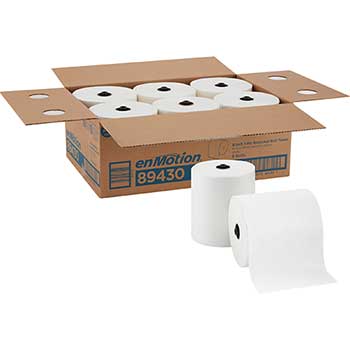 enMotion&#174; Recycled Paper Towel Roll, 8&quot;, 700&#39;, White, 6 Rolls/CT