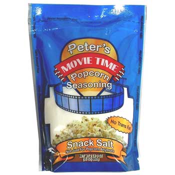 Peter&#39;s Movie Time Season-It Popcorn Salt, White, 35 oz., 12/CS