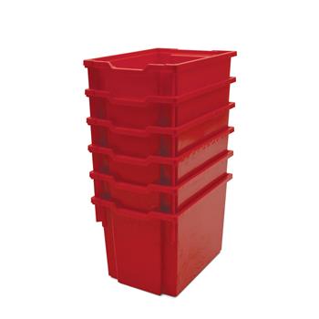 Gratnells Jumbo Tray, Flame Red, 6/Pack