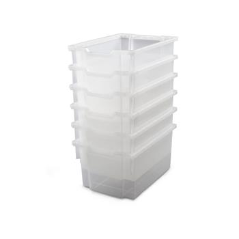 Gratnells Jumbo Tray, Translucent, 6/Pack