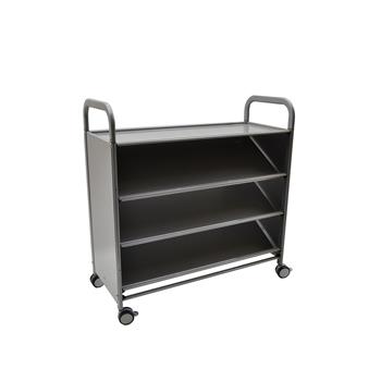 Gratnells Callero Tilting Shelf Cart, Silver