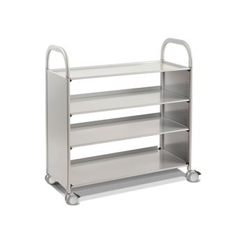 Gratnells Callero Flat Shelf Cart, Silver