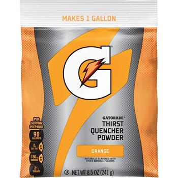 Gatorade Thirst Quencher Powder, Orange Flavor, 8.5 oz, 40 Pouches/Carton