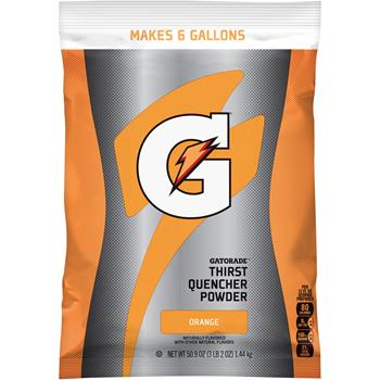 Gatorade Thirst Quencher Powder, Orange Flavor, 50.9 oz, 40 Pouches/Carton