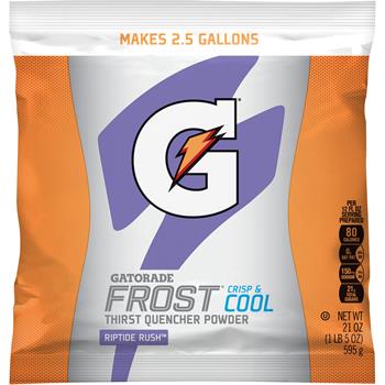 Gatorade Frost Thirst Quencher Powder, Riptide Rush Flavored, 21 oz, 32 Pouches/Carton