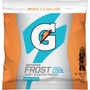 Gatorade Frost Thirst Quencher Powder, Glacier Freeze Flavored, 21 oz, 32 Pouches/Carton