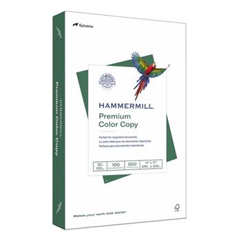 Hammermill Premium Color Copy Paper, 100 Bright, 32 lb, 11&quot; x 17&quot;, White, 500 Sheets/Ream