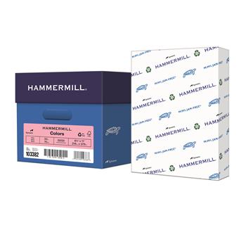 Hammermill Colors Colored Copy Paper, 20 lb, 8.5&quot; x 11&quot;, Pink, 500 Sheets/Ream, 10 Reams/Carton