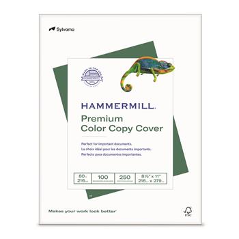 Hammermill Premium Color Copy Cover, 100 Bright, 80 lb, 8.5&quot; x 11&quot;, White, 250 Sheets/Pack