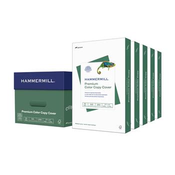 Hammermill Premium Color Copy Cover, 100 Bright, 60 lb, 17&quot; x 11&quot;, White, 250 Sheets/Pack, 5 Packs/Carton
