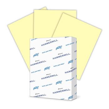 Hammermill Opaque Colors Cover, 65 lb, 8.5&quot; x 11&quot;, Canary, 250 Sheets/Pack