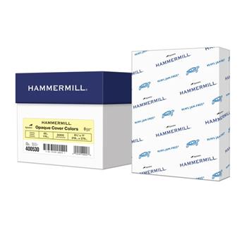 Hammermill Opaque Colors Cover, 65 lb, 8.5&quot; x 11&quot;, Cream, 250 Sheets/Pack, 8 Packs/Carton