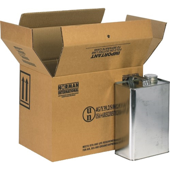 W.B. Mason Co. F-Style boxes, 4 - 1 Gallon, 13 3/4&quot; x 9&quot; x 10 3/8&quot;, Kraft, 20/BD