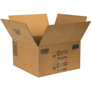 W.B. Mason Co. Paint Can boxes, 4 - 1 Gallon, 17&quot; x 17&quot; x 9 5/16&quot;, Kraft, 10/BD