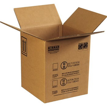 W.B. Mason Co. Haz Mat boxes, 1 - 5 Gallon Plastic Pail, 12 1/2&quot; x 12 1/2&quot; x 15 1/8&quot;, Kraft, 10/BD