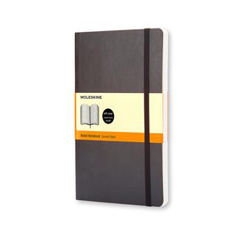 Moleskine Classic Softcover Notebook, Ruled, 5&quot; x  8.25&quot;, White Paper, Black Cover, 192 Sheets