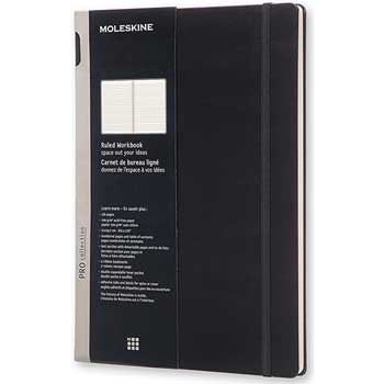 Moleskine Professional Notebook, A4 Ruling, Hard Cover, Black, 8 1/4&quot; x 11 3/4&quot;