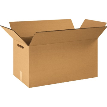 W.B. Mason Co. Double Wall boxes with Hand Holes, 24&quot; x 12&quot; x 12&quot;, Kraft, 15/BD