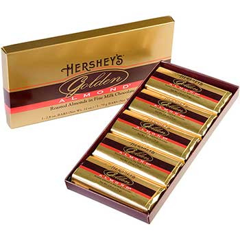 Hershey&#39;s Golden Almond&#174; Chocolate Bar Gift Box, 2.8 oz. Bar, 5 Count
