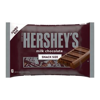 Hershey&#39;s Snack Size Milk Chocolate Bars, 19.8 oz