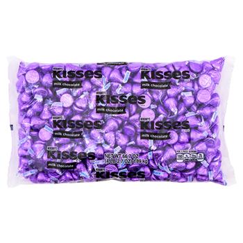 Hershey&#39;s Kisses Milk Chocolates, Purple, 66.7 oz