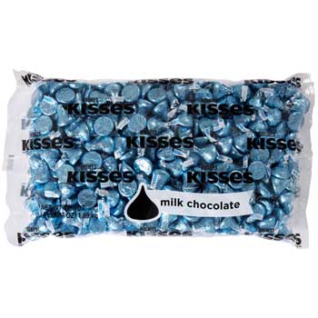 Hershey&#39;s&#174; Kisses, Milk Chocolate with Blue Foils Bag, 4.1 lb.