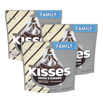 Hershey&#39;s Kisses and Hugs Chocolate Candy Assortment, 15.6 oz, 3/Pack