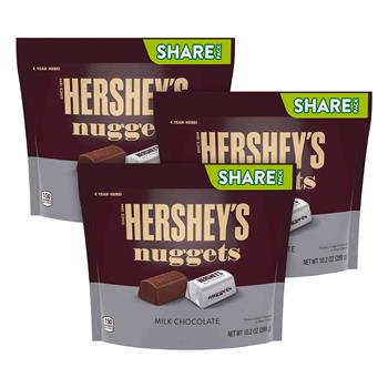 Hershey&#39;s Nuggets Milk Chocolate Candy, 10.2 oz, 3/Pack
